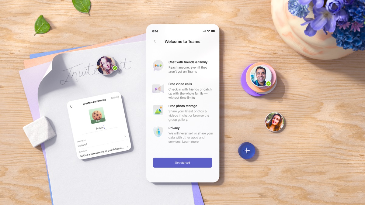 Microsoft Teams app for friends and families