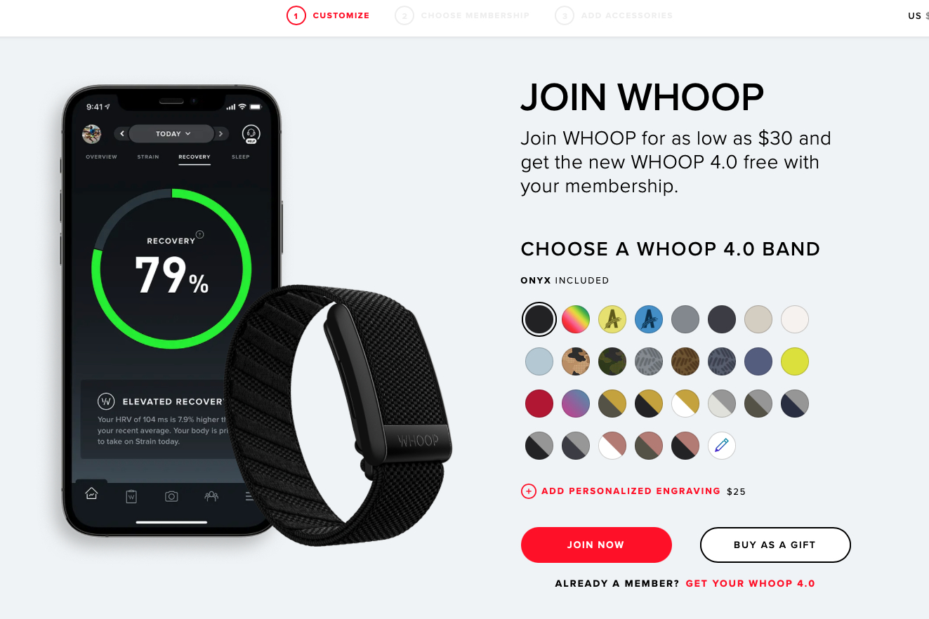 WHOOP Strap 2.0 adopts subscription-only pricing model