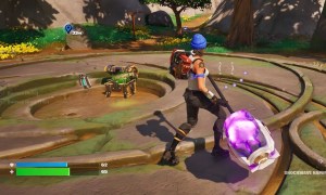 Fortnite character holding the Shockwave Hammer.