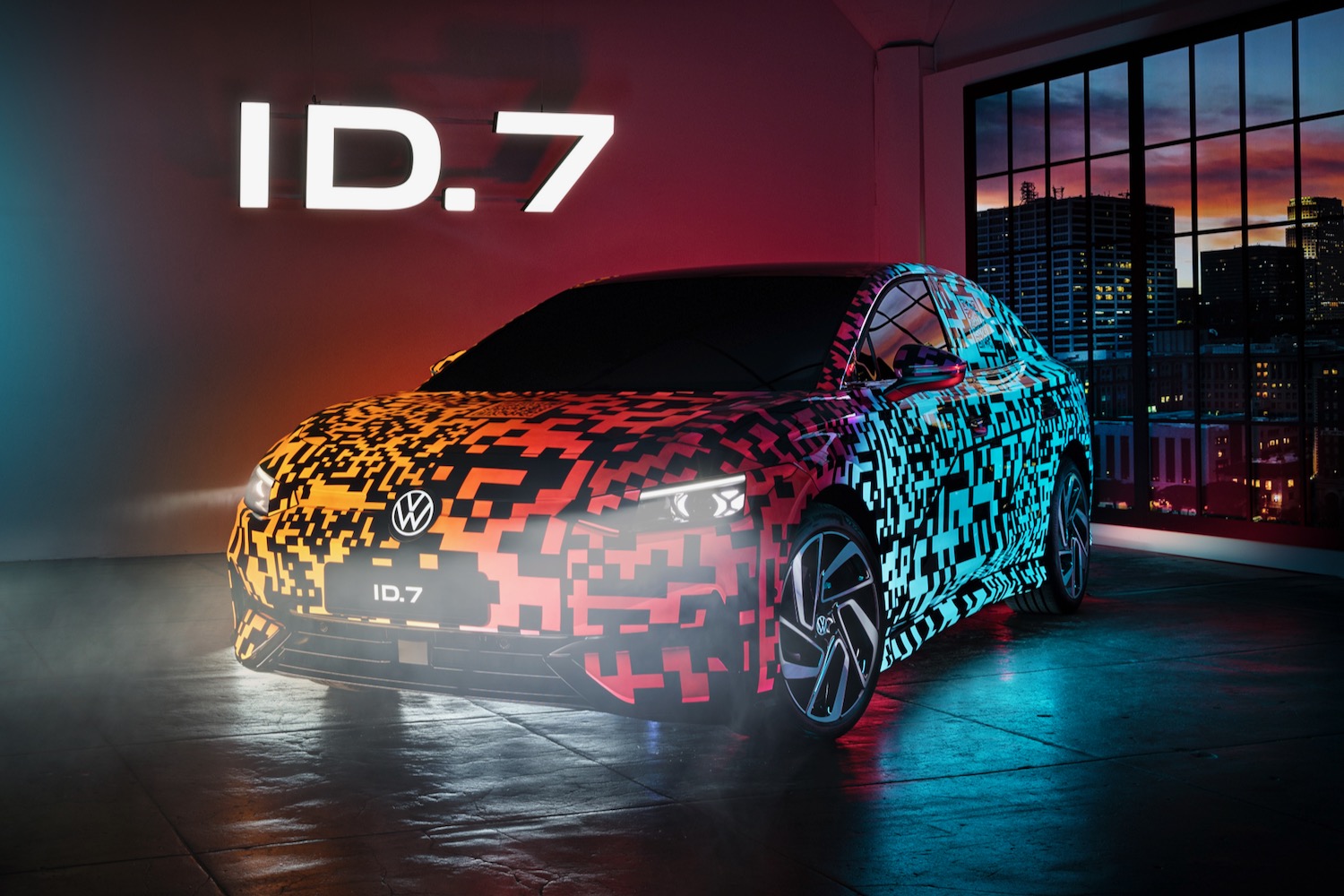 CES 2023: Volkswagen Unveils ID.7 Electric Sedan in Camouflaged