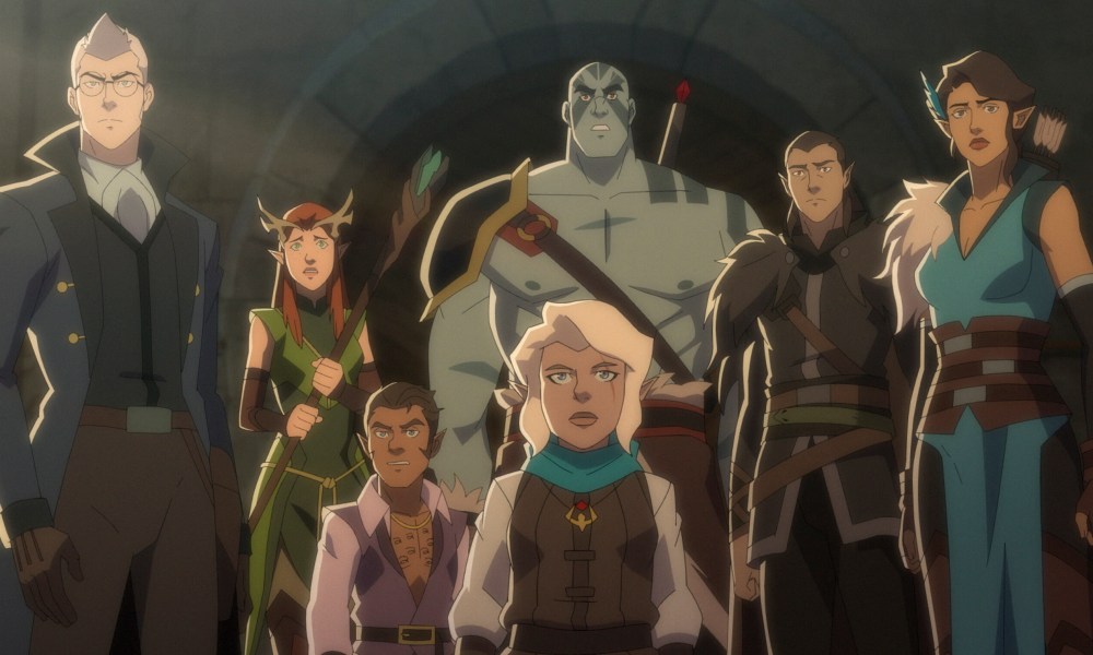 Vox Machina stands together in front of an archway in The Legend of Vox Machina Season 2.