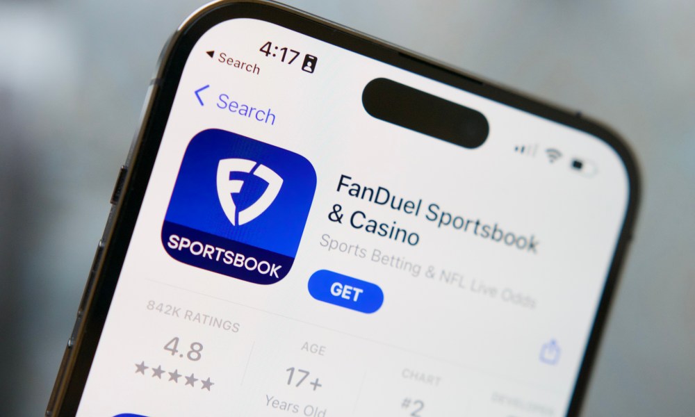 FanDuel app on an iPhone.