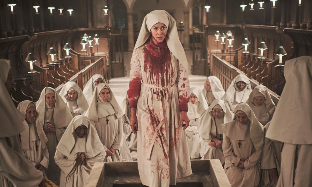 A bloody nun walks into a church in Consecration.