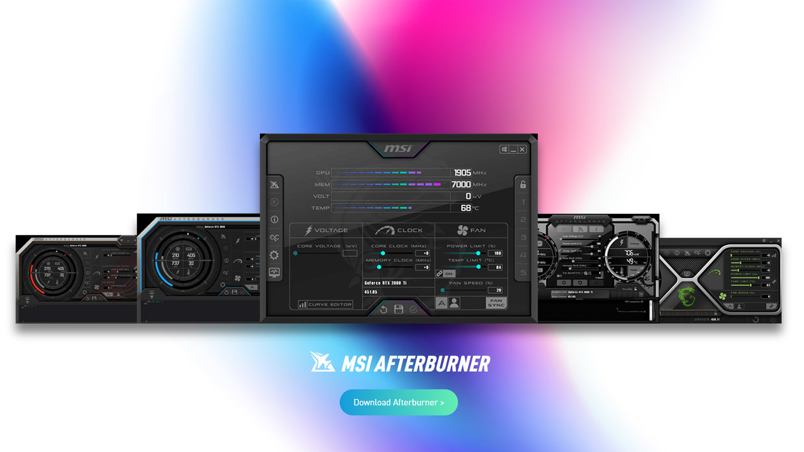 MSI Afterburner download page.