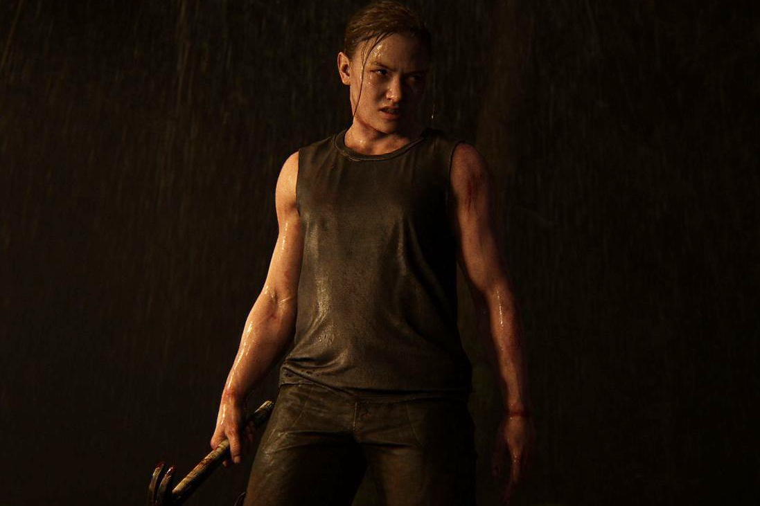 Abby fica na chuva em The Last of Us Parte 2.