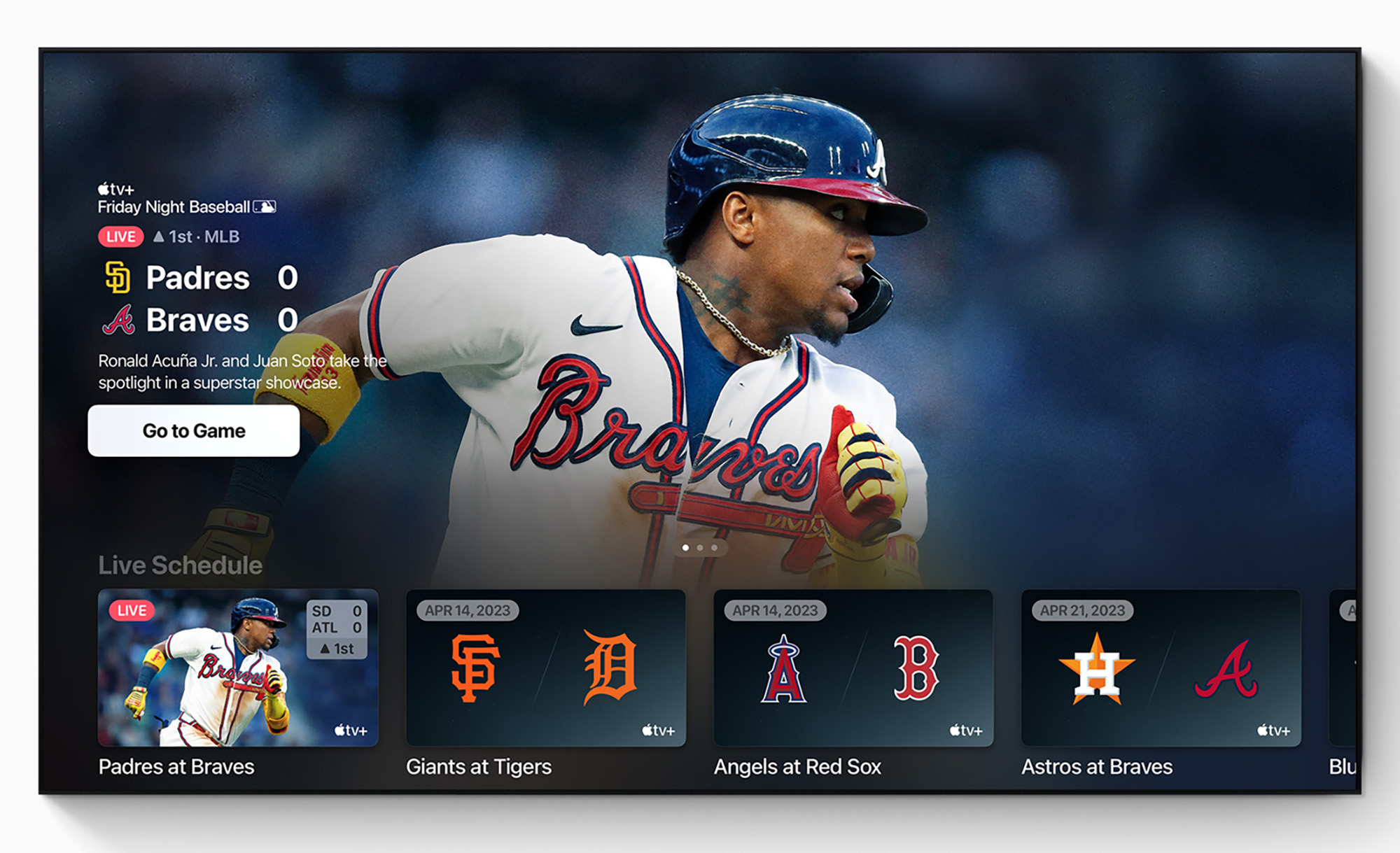 Béisbol de viernes por la noche en Apple TV+.