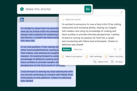 Grammarly’s new ChatGPT-like AI generator can do a lot more than proofread your writing