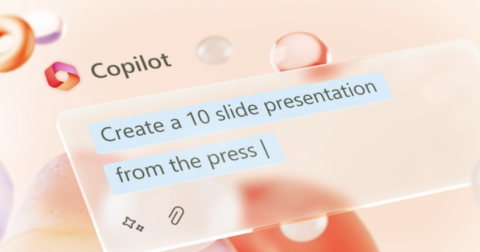 Microsoft Copilot crée une présentation PowerPoint pour un utilisateur.