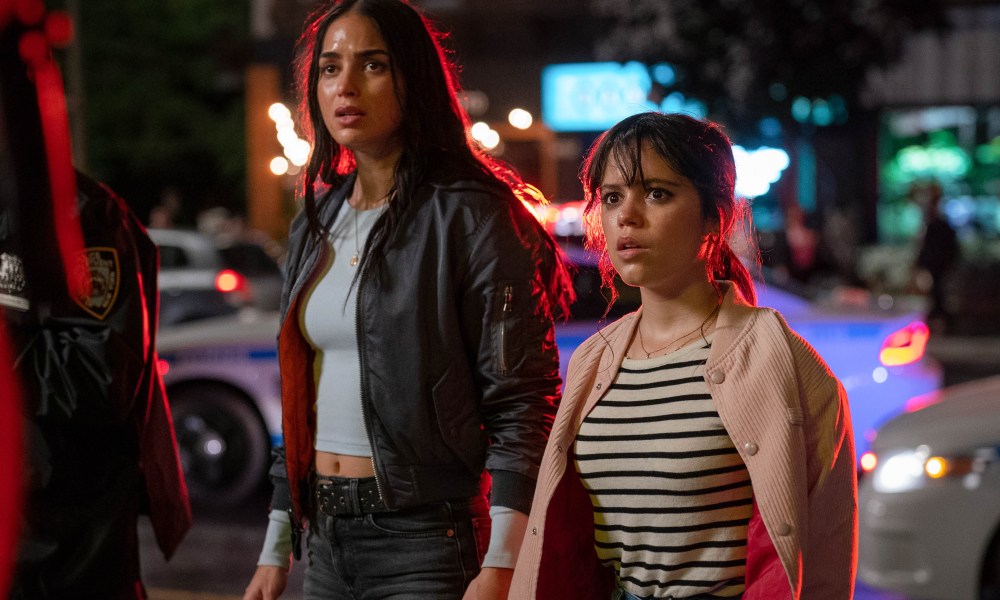 Sam and Tara stand on the street together in Scream 6.