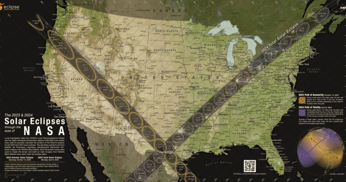 Die Karte zeigt, wo Sie die Sonnenfinsternis in den Vereinigten Staaten sehen können