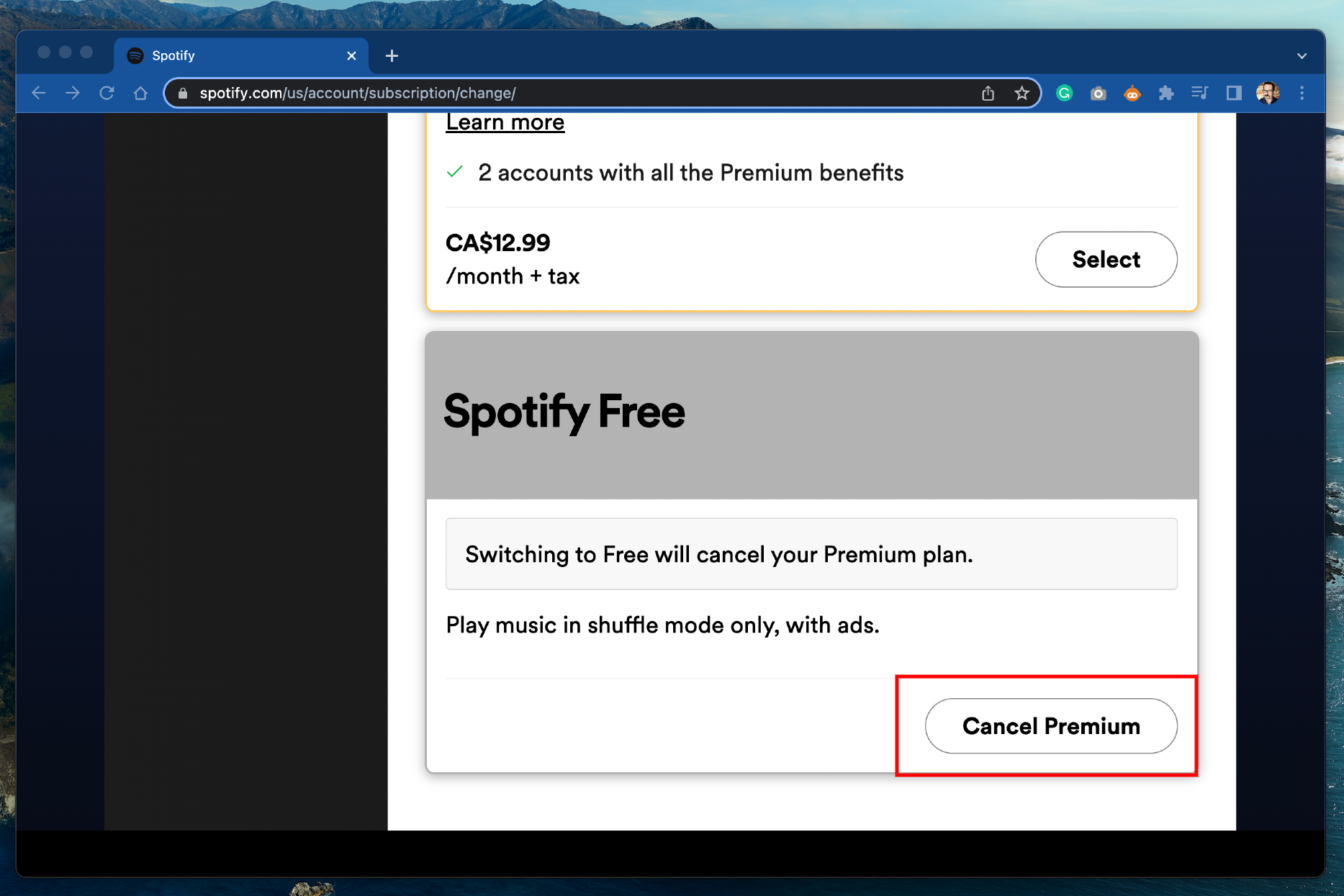 How To Change Spotify Premium Plan 