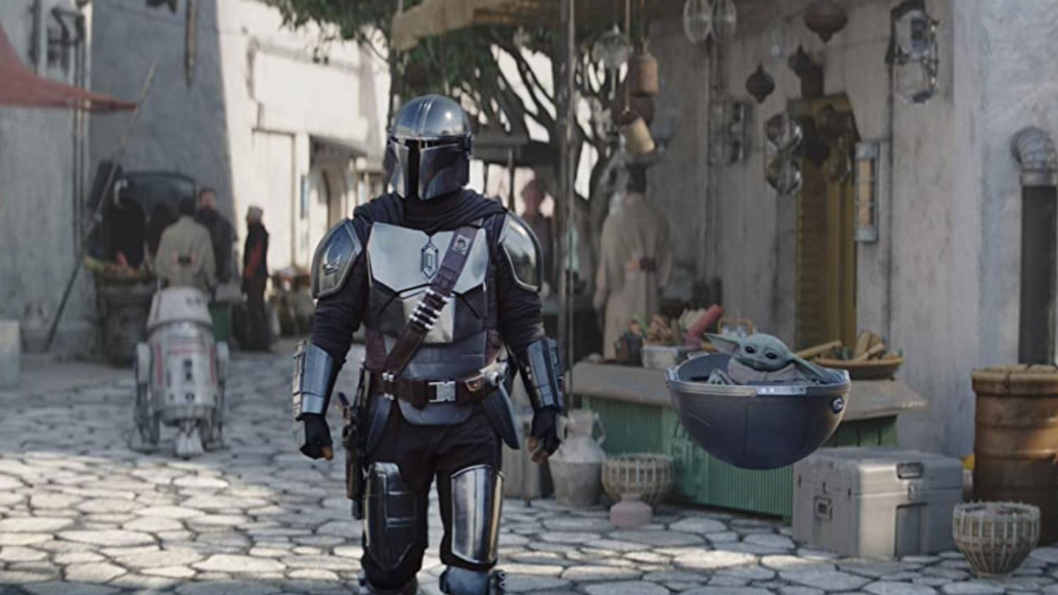 Uma captura de tela de The Mandalorian of Din Djarin.