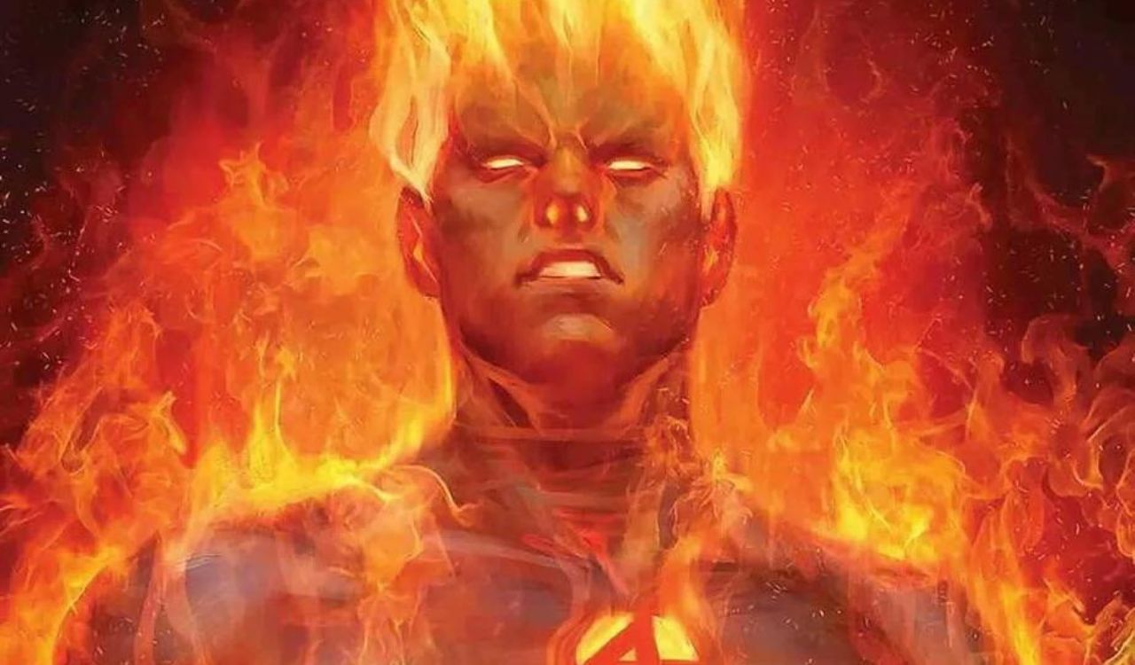 Johnny Storm avec sa flamme dans Marvel Comics.