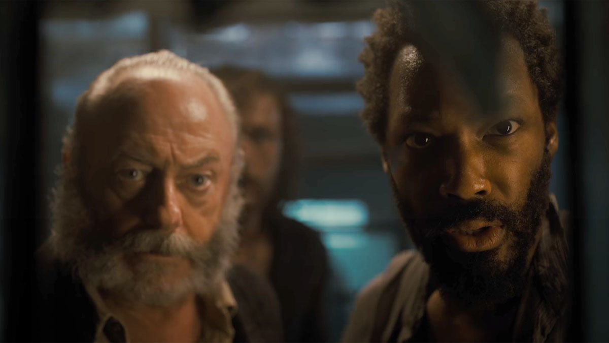 Corey Hawkins and Liam Cunningham in The Last Voyage of the Demeter.