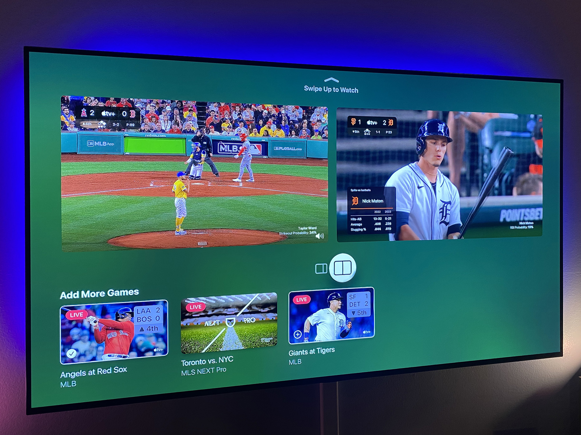 ESPN's Apple TV app now lets you watch four games at once