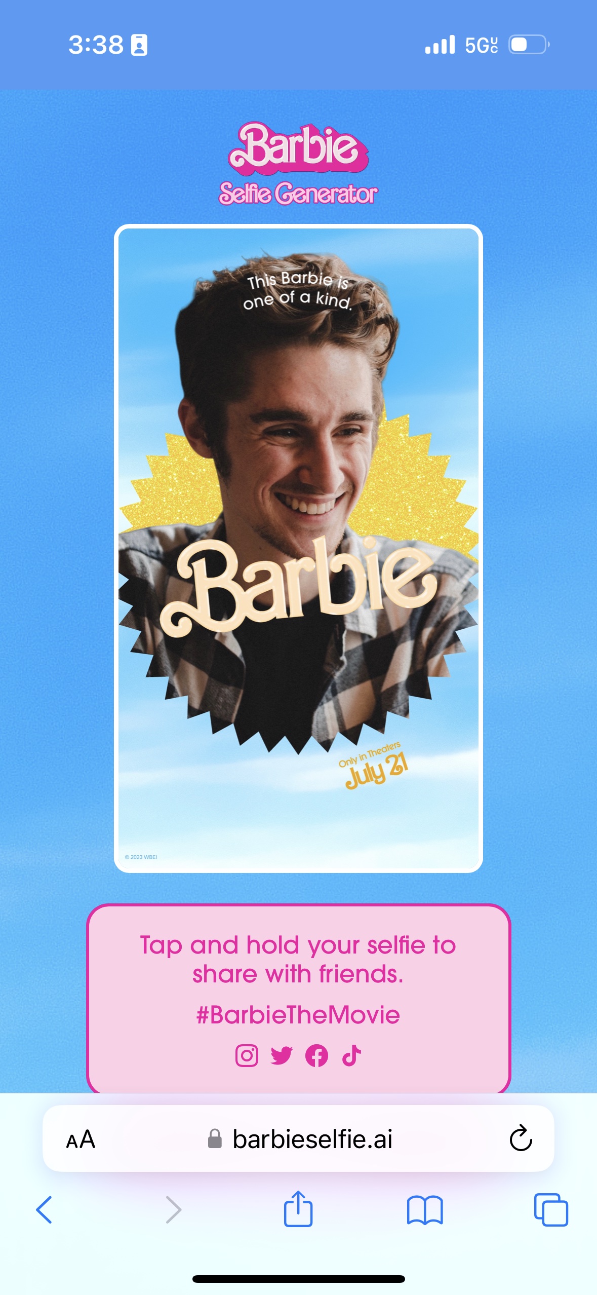 How to use the 'Barbie' selfie generator