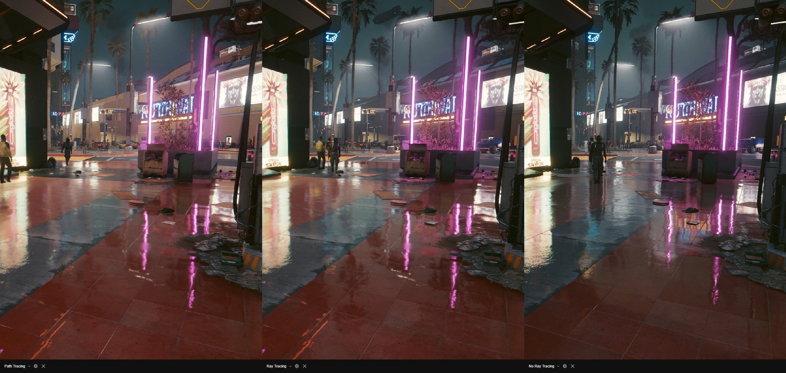 Cyberpunk 2077 Ray Tracing Overdrive ON vs OFF 