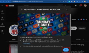 Sign up for NFL Sunday Ticket on YouTube.