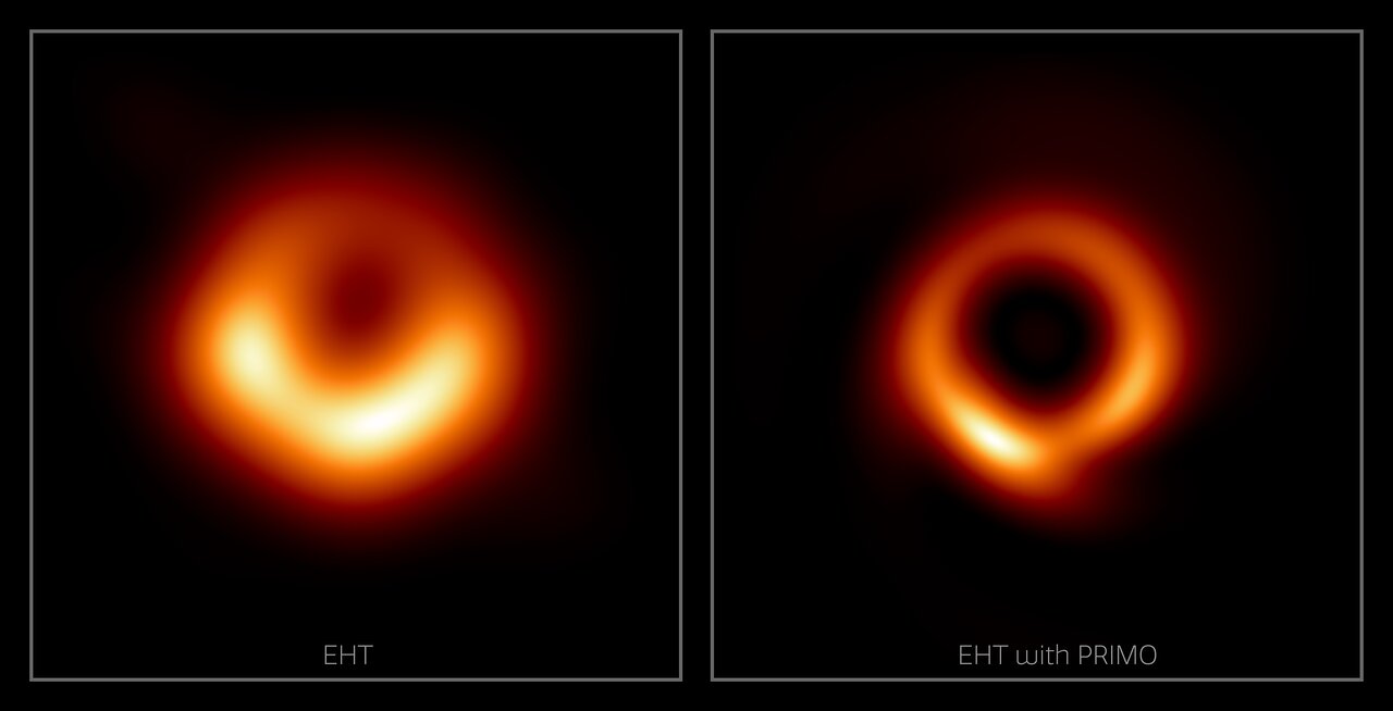 Machine learning sharpens first-ever image of a black hole