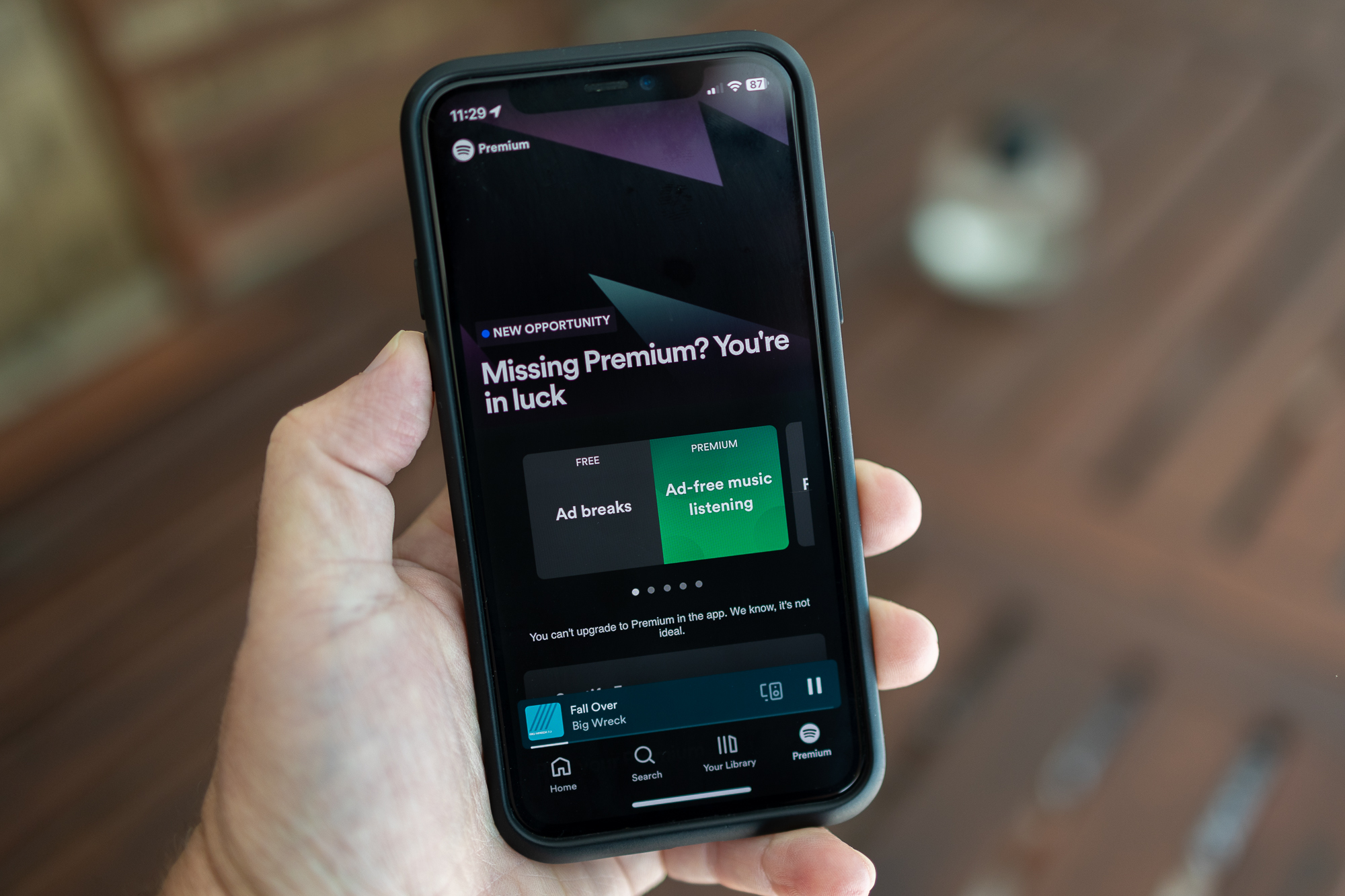 How to purchase premium spotify hot sale on iphone