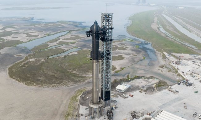 SpaceX's Starship rocket on the pad in Boca Chica, Texas.