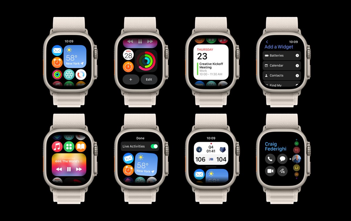 watchOS 10 home screen reimagined through a concept render