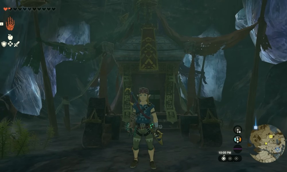 link wearing a full climbing gear armor set.