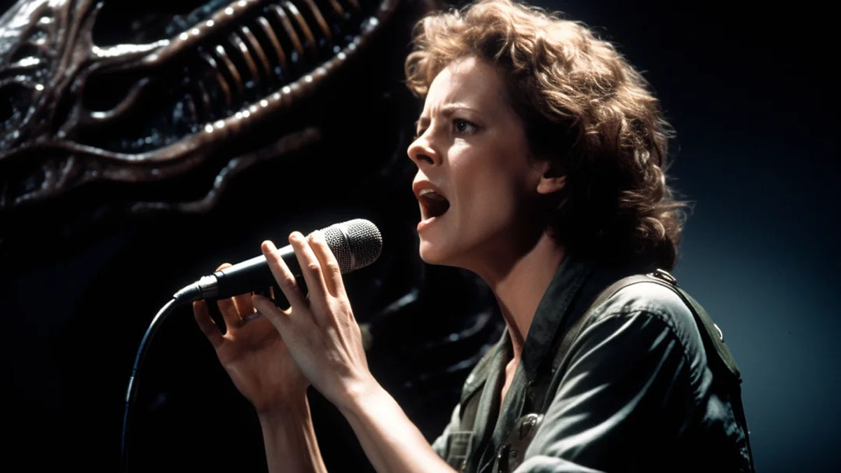 Ripley chante dans Aliens: The Musical.