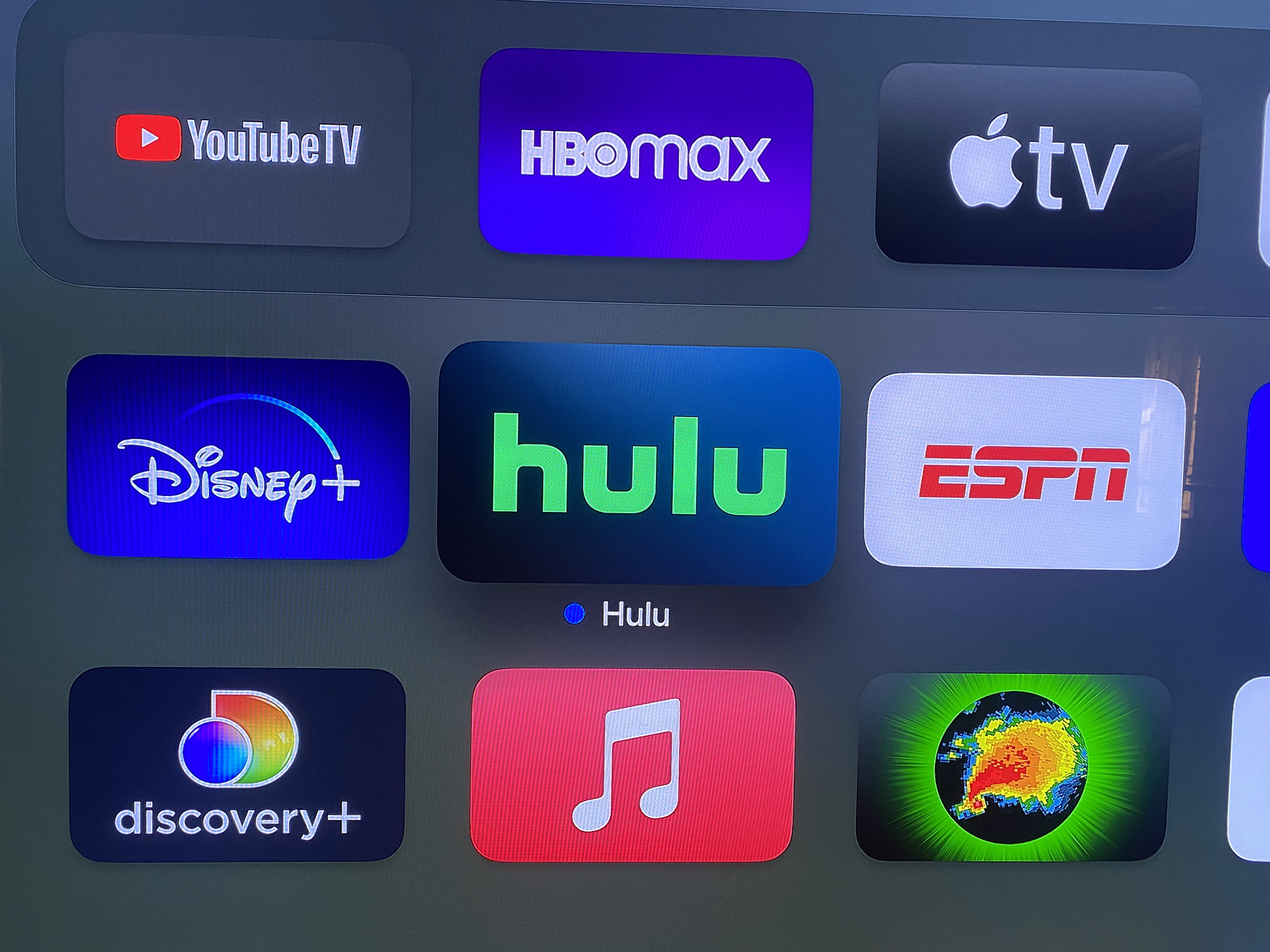 App-Symbole für Disney+, Hulu und ESPN.