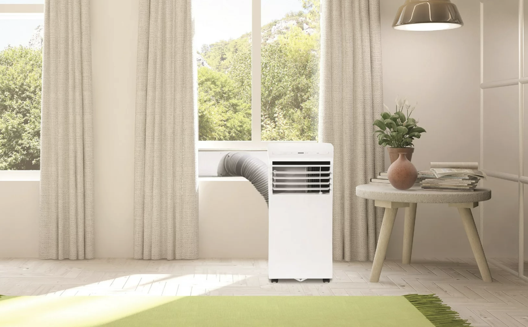 This Portable Air Conditioner Is 264 In Walmart S Sale Digital Trends   Midea MAP05R1WWT Portable Air Conditioner Render 