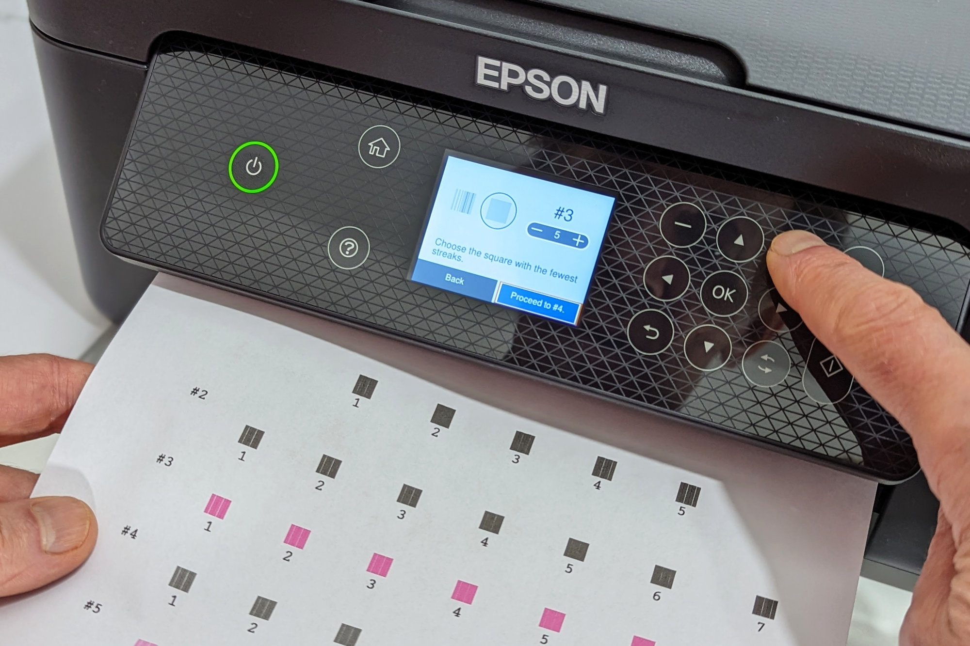 Beim Epson Expression Home XP-4200 ist eine manuelle Druckkopfausrichtung erforderlich.