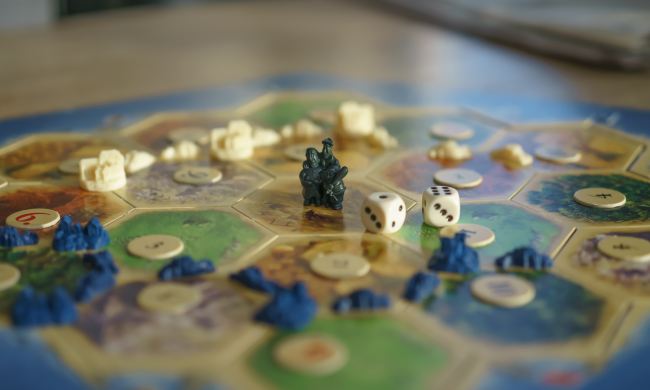 Catan board game close up.