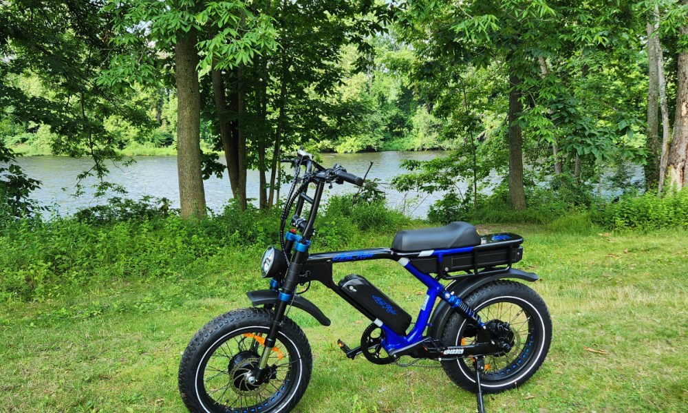 Ariel Rider Grizzly with a river in the background.