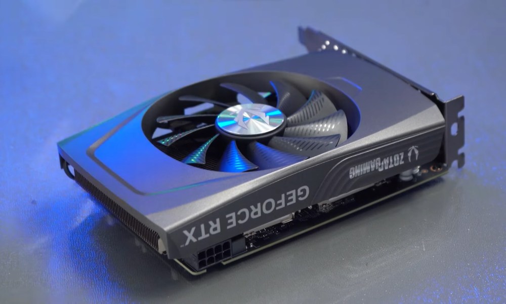 The Zotac Gaming GeForce RTX 4060 8GB Solo mini-ITX GPU