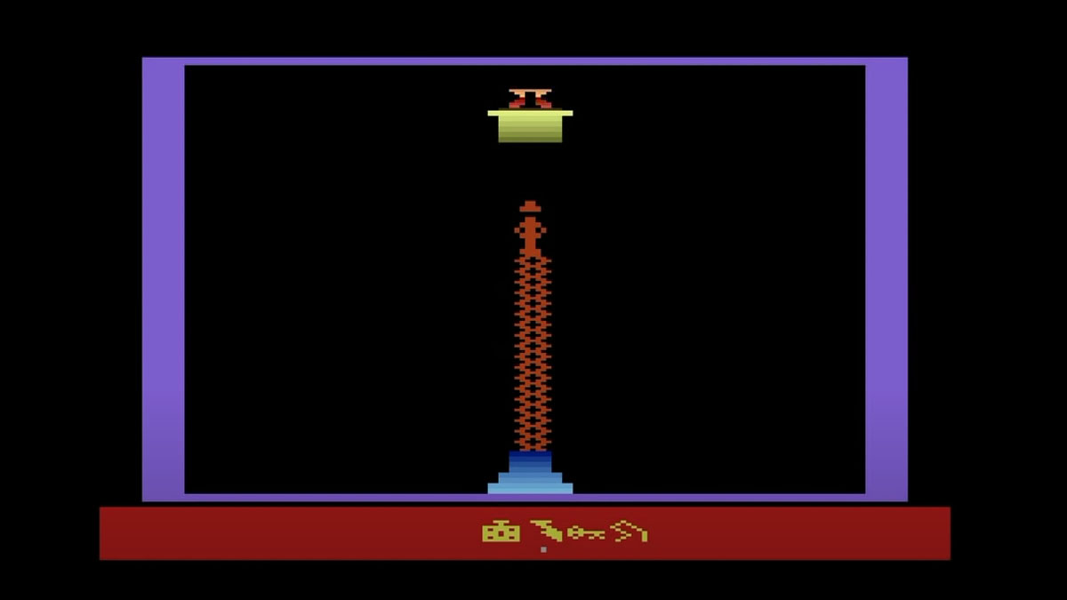 Indiana Jones finds the Ark in Raiders of the Lost Ark for Atari 2600.
