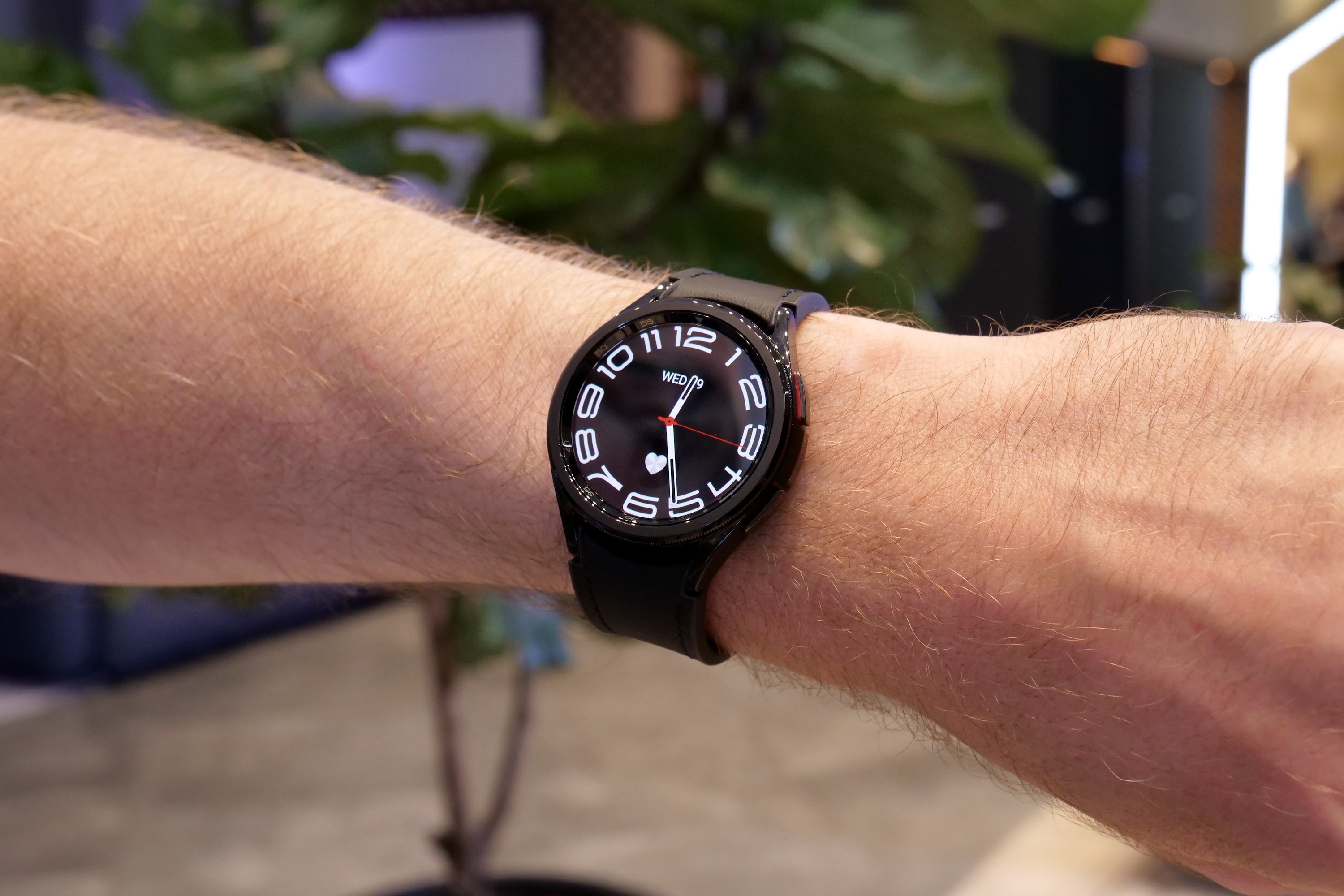 The 43mm Samsung Galaxy Watch Classic in black.