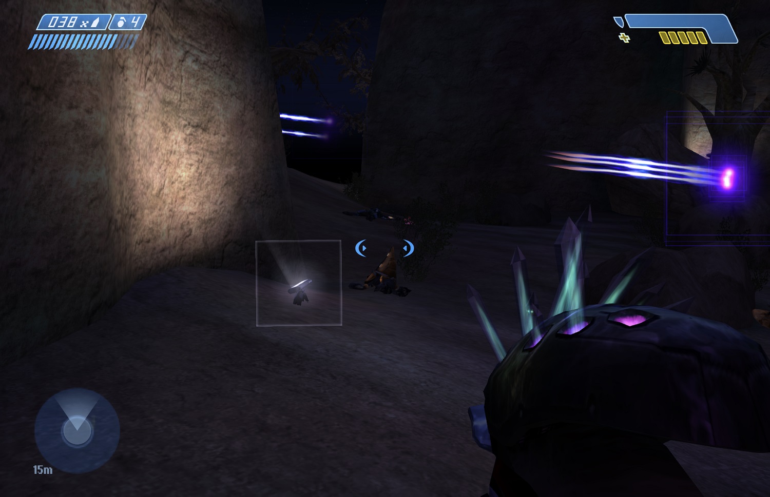 Halo running on a MacBook Pro.