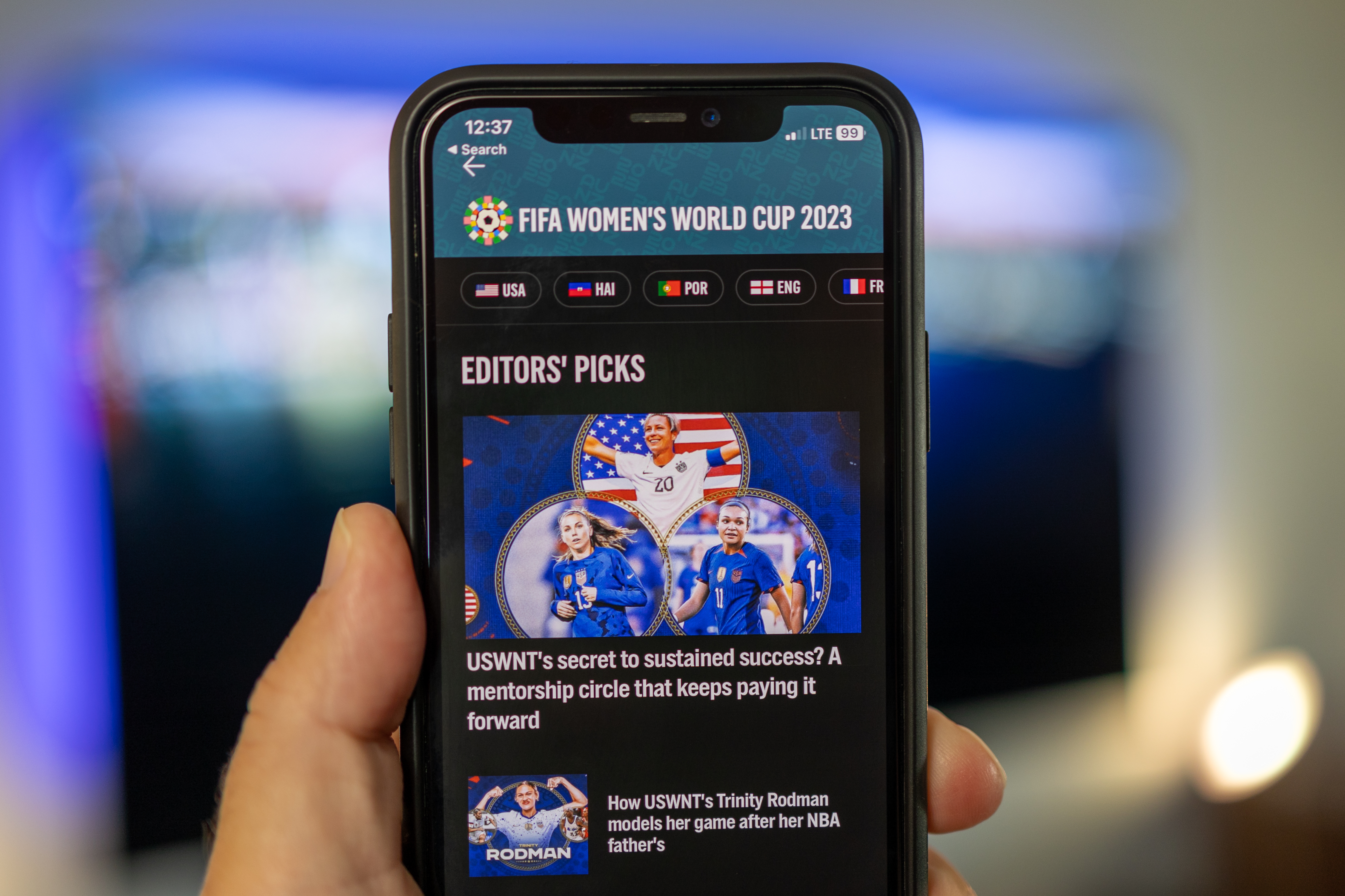 The 2023 FIFA Women's World Cup on the Fox Sports app.