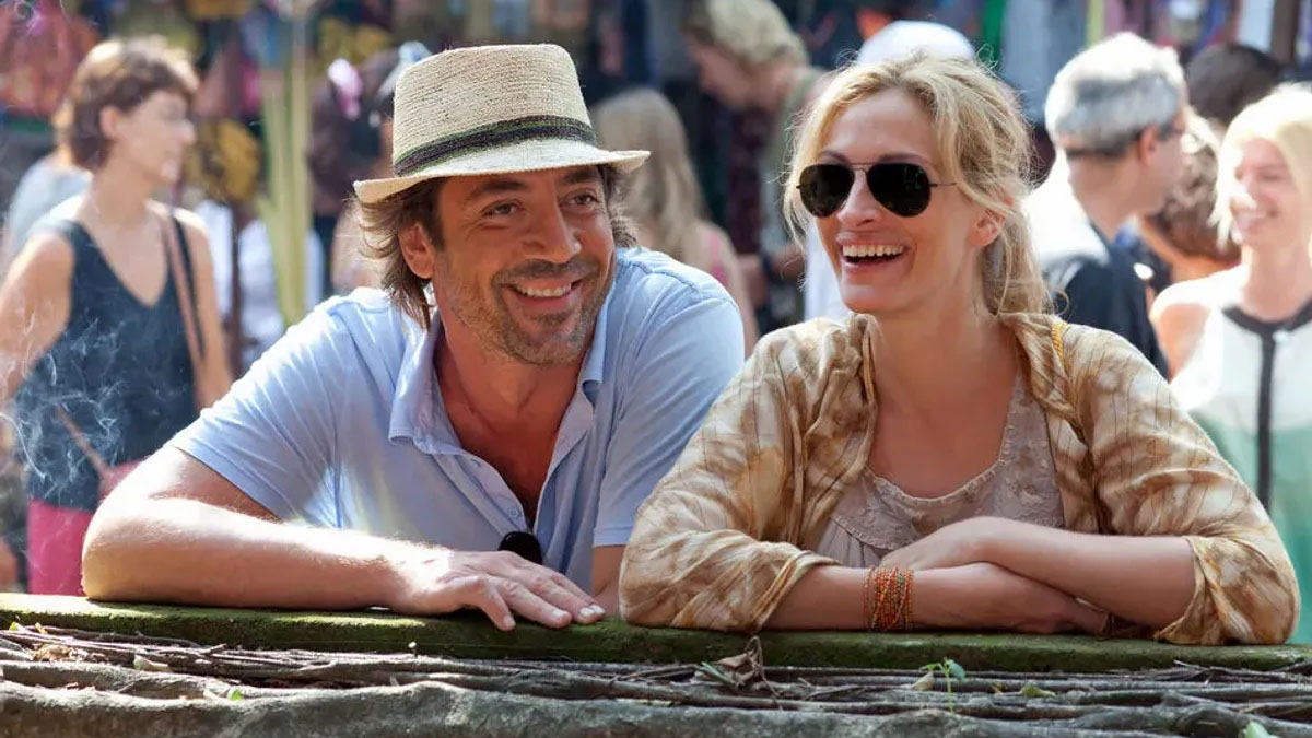 Javier Bardem y Julia Roberts en Eat Pray Love.