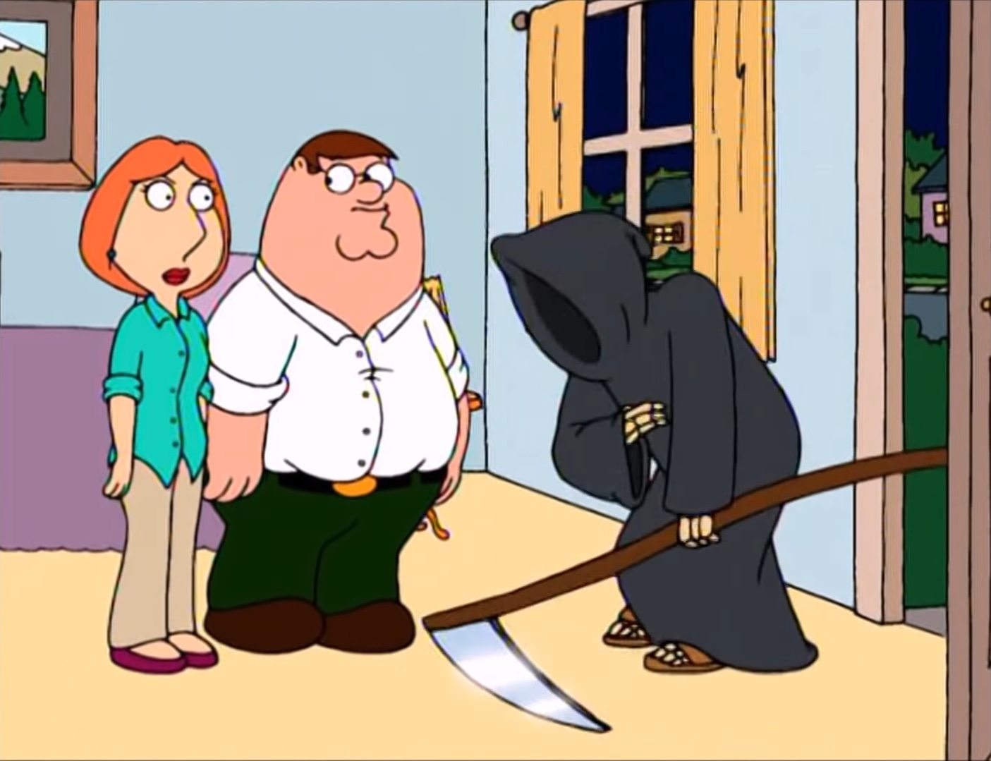In the newest episode, Patrick literally does the Family Guy death