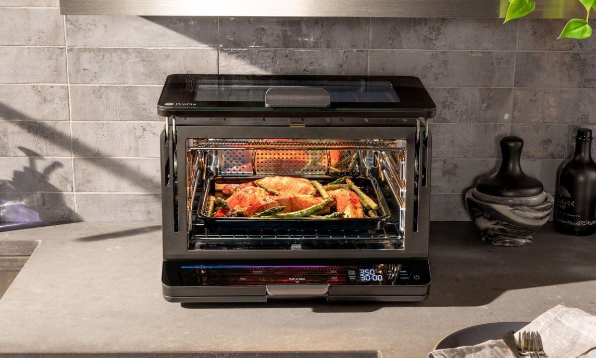 The GE Oven on a countertop.