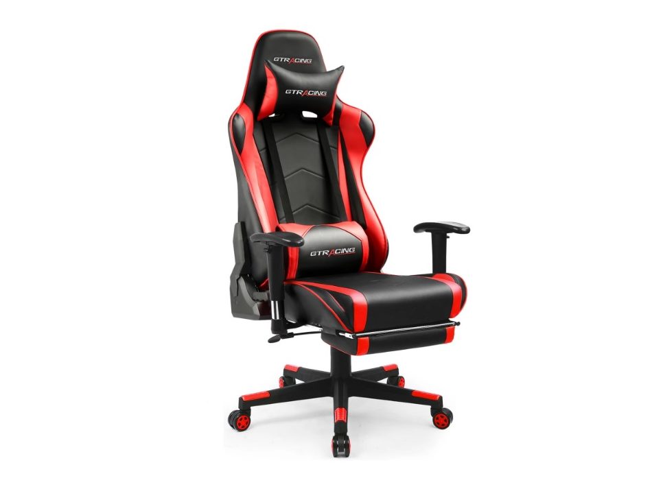 Red version of the GTRACING gaming chair.