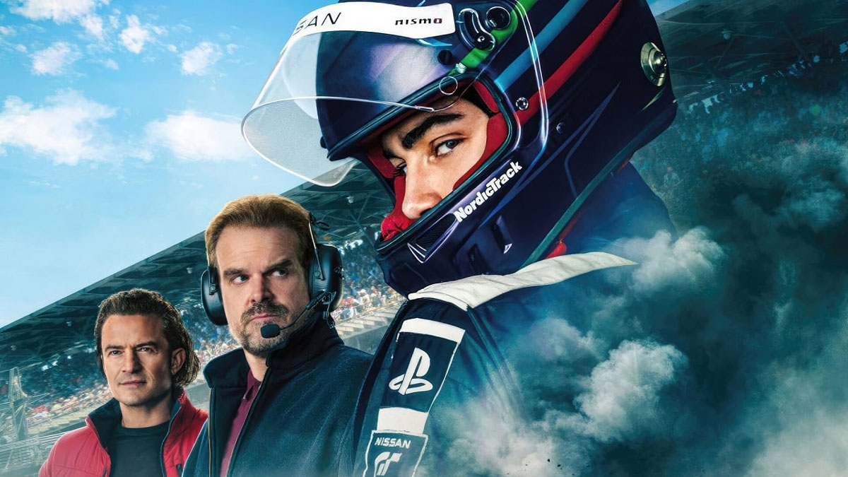 Le casting de Gran Turismo dans une affiche officielle du film.