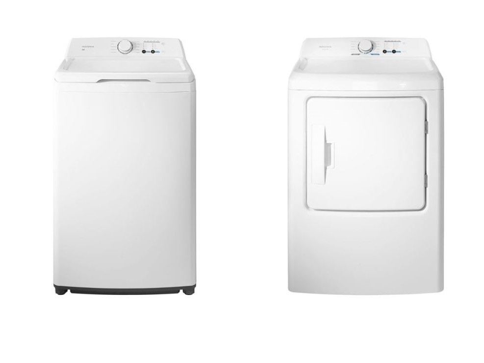 Insignia 12-cycle top-loading washer and 12-cycle electric dryer bundle product image