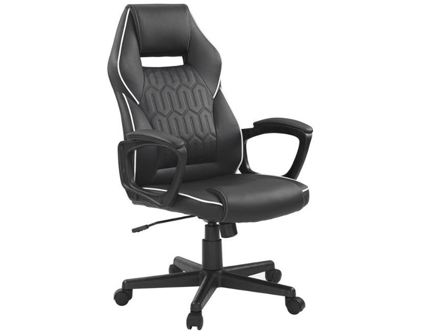 Black version of the Insignia Essential PC gaming chair.