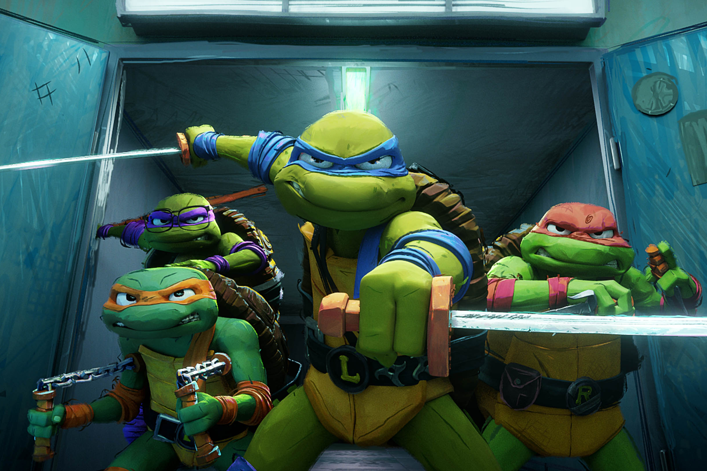 Leo Teenage Mutant Ninja Turtles: Mutant Mayhem 4K Wallpaper