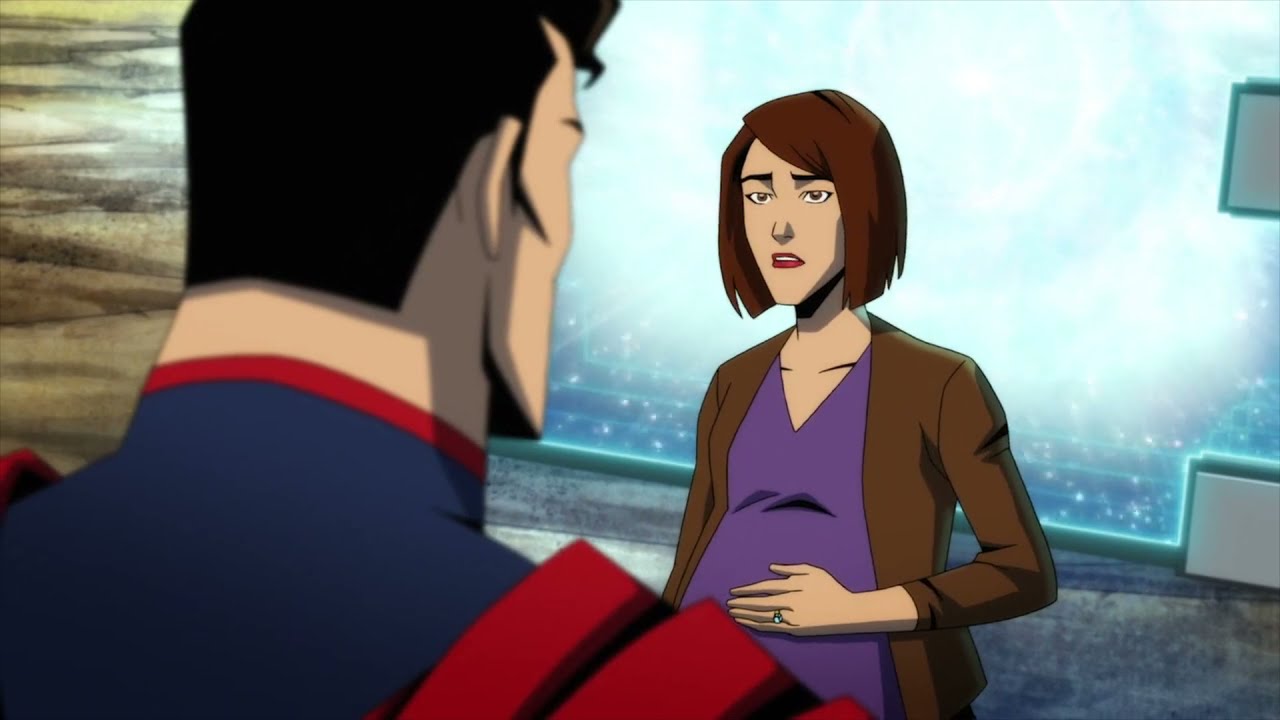 Una Lois Lane embarazada enfrenta a Superman en la película animada Injustice.