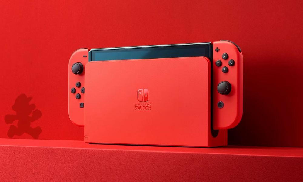 An image of the Nintendo Switch - OLED Model Mario Red Edition.