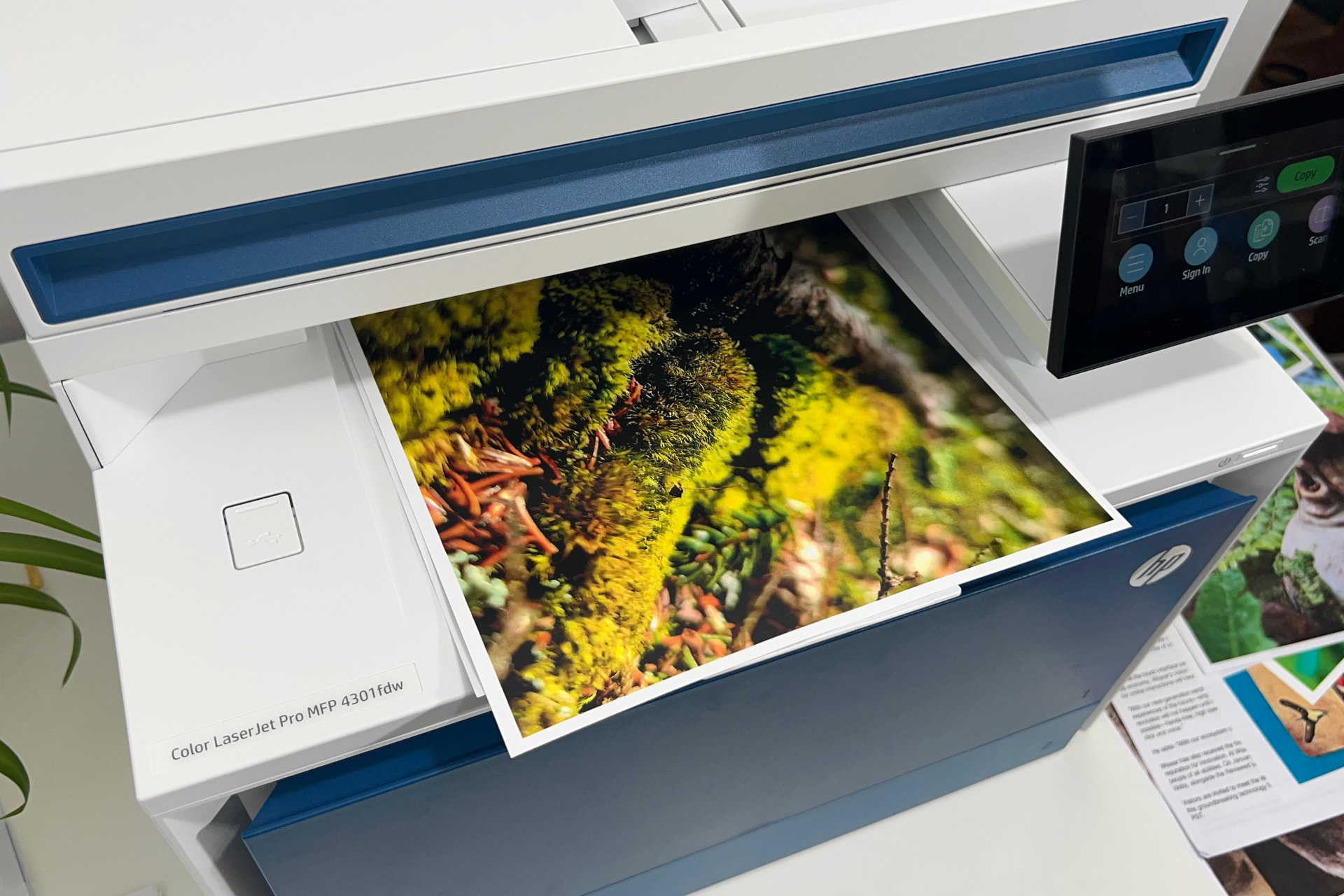 HP Color LaserJet Pro 4301fdw Pro Features At Home Digital Trends   The Color LaserJet Pro 4301fdw Has Great Photo Print Quality On Glossy Paper 