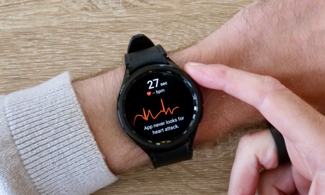 Taking an ECG on the Samsung Galaxy Watch 6 Classic.